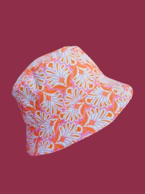 Gorro pescador rosa y naranja