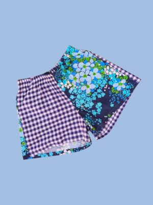 Pantalón corto vichy y flores (tallas disponibles)