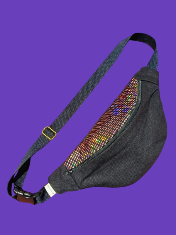 riñonera denim y disco
