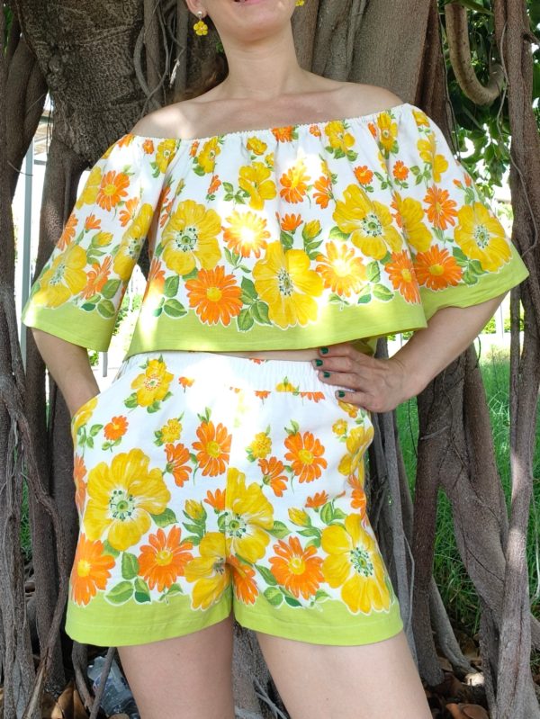 Top flores naranja y amarillo (M/L) - Image 2
