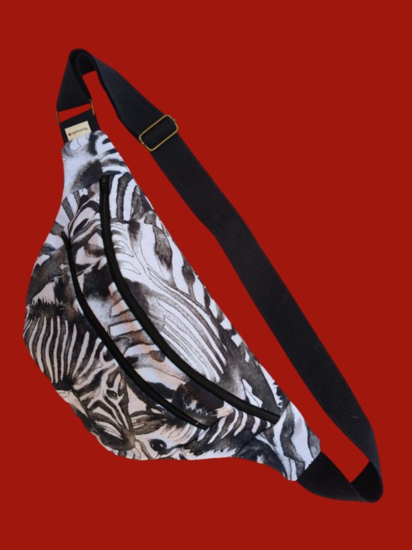 riñonera XL cebra