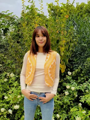 chaleco reversible amarillo