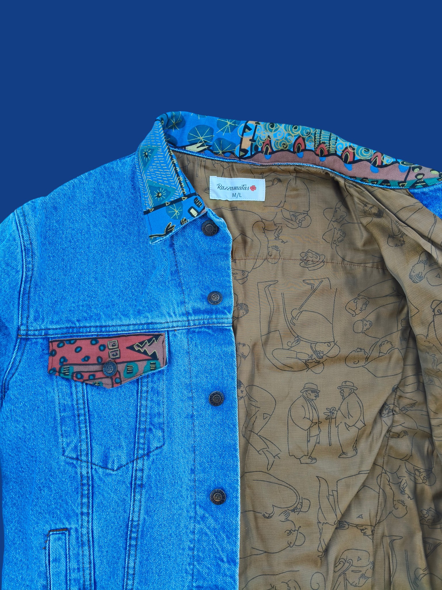 Chaqueta vaquera personalizada jungla M/L - Image 2