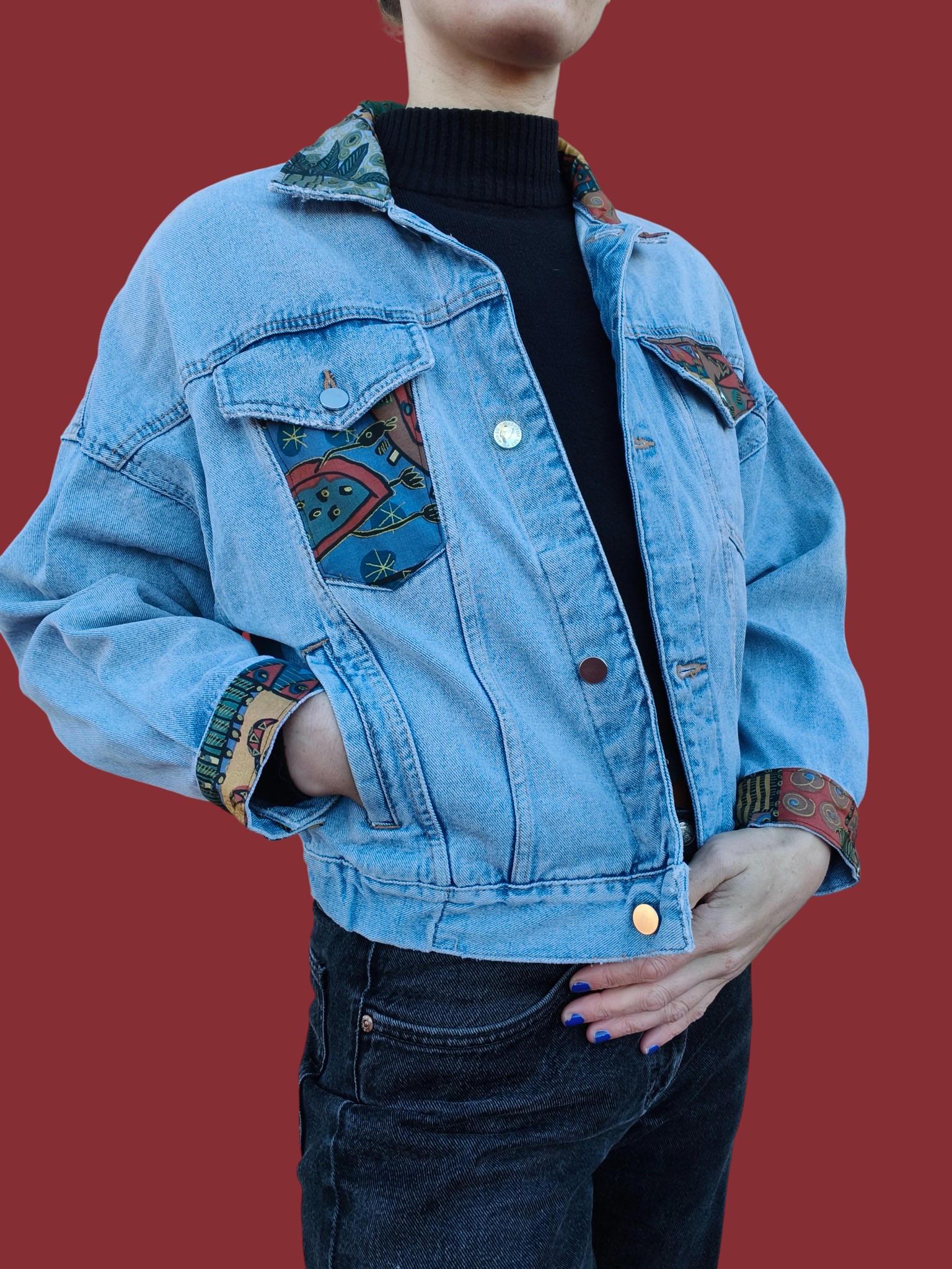 Chaqueta vaquera personalizada jungla S/M - Image 4