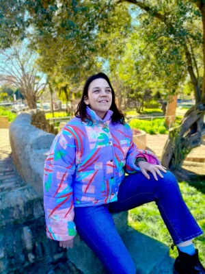 Chaqueta acolchada upcycling 90s