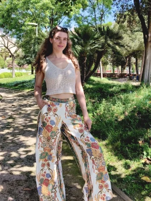 Pantalón flores barrocas