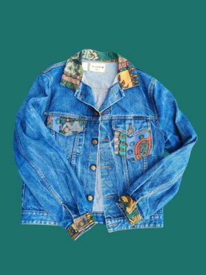Chaqueta customizada jungla pop (azul)