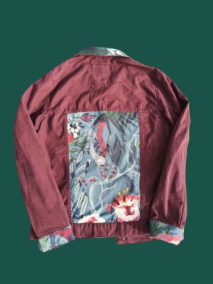 Chaqueta customizada pajarito (burdeos)