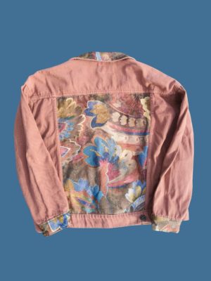 Chaqueta customizada rosa abstracto