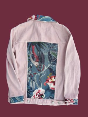 Chaqueta customizada pajarito (rosa)